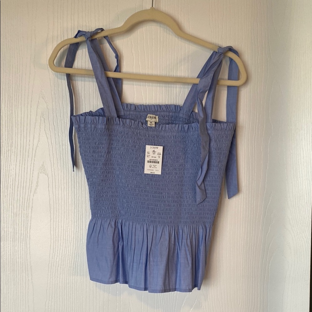 J. Crew Women’s Blue Smocked Top